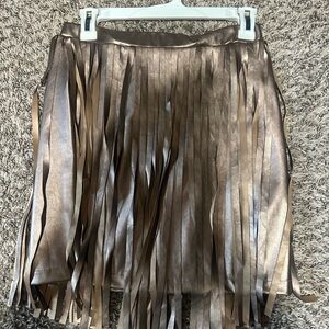 Metallic Fringe Skirt